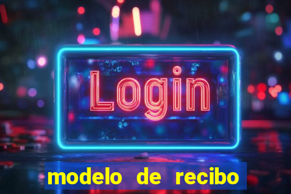 modelo de recibo de pagamento word